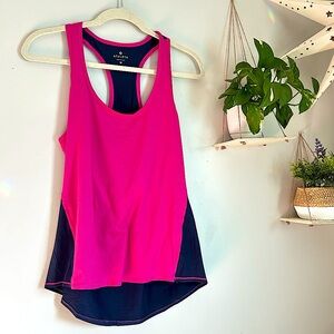 🩷ATHLETA PINK PURPLE SLEEVELESS RACERBACK TANK TOP SIZE MEDIUM COLOR BLOCK CHI